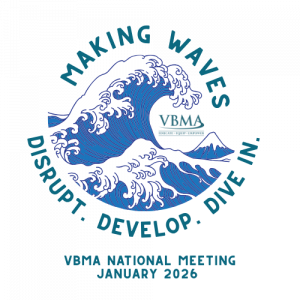 VBMA 2026 Meeting Logo - Making Waves (Disrupt. Develop. Dive in.)